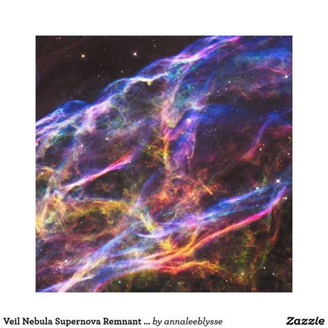 Veil Nebula Supernova Remnant Square Canvas Print | Zazzle | Nebula ...