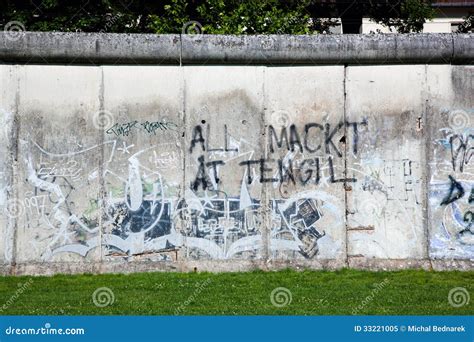 Berlin Wall Memorial with Graffiti. Stock Image - Image of germany ...