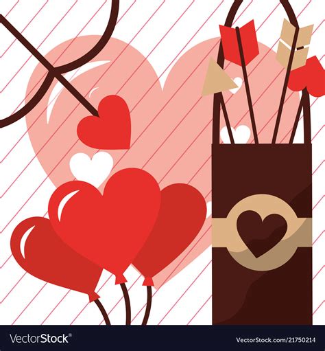 Valentines day love card Royalty Free Vector Image