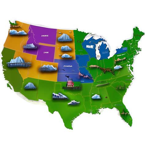 Download Usa Map With Tourist Attractions Png 18 | Wallpapers.com