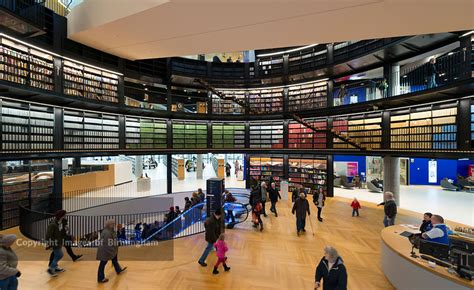 Images of Birmingham Photo Library The interior of the new Library of Birmingham, England.