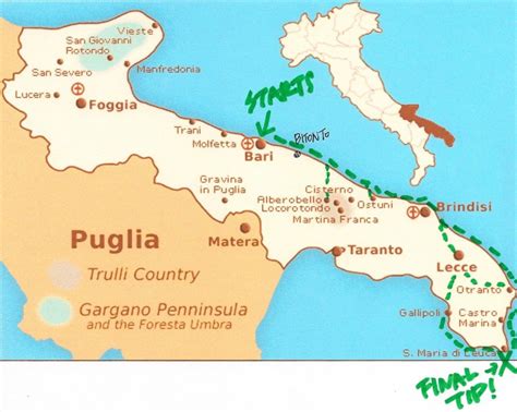 Classic Style Simple Map of Puglia