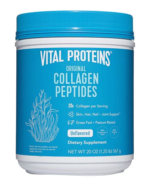 Vital Proteins Collagen Peptides Powder with Hyaluronic Acid and ...