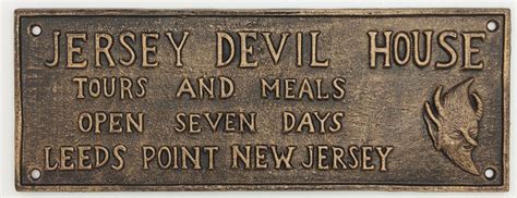 Jersey Devil House Cast Iron Sign – Dark Rain Design