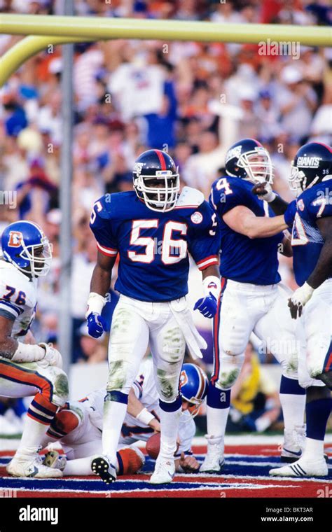 Lawrence Taylor New York Giants during the 1987 Superbowl, Pasadena, CA ...