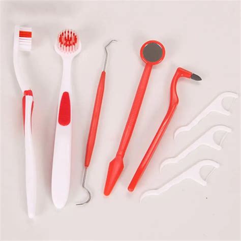 8pcs/1set Cleaning Dental Hygiene Products Oral Care Dental Care Tooth Brush Kit Teeth Whitening ...