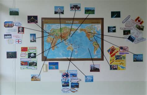 Interactive Classroom Map with Pins and Magnets