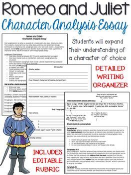 Romeo and Juliet: Character Analysis, Five-Paragraph Essay | Romeo and juliet characters ...