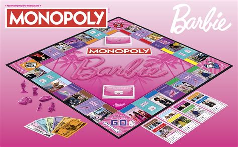 Amazon.com: Monopoly: Barbie Edition Board Game, Ages 8+, 2-6 Players, Fun Family Games for Kids ...