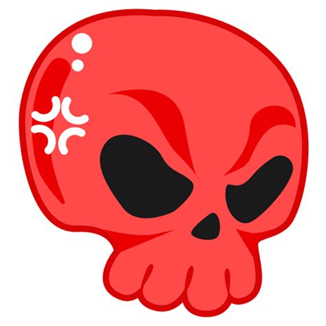 Skull Emoji Evil Sticker - Just Stickers : Just Stickers