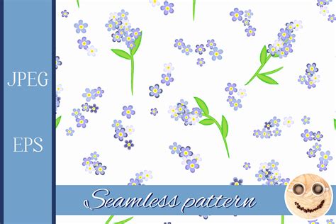 Forget-me-not Flowers Pattern Graphic by TasiPas · Creative Fabrica