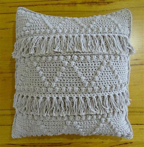 Crochet Cushion Cover Boho Zig Zag Crochet pattern by Rhinestone Mumma Cushion Cover Pattern ...