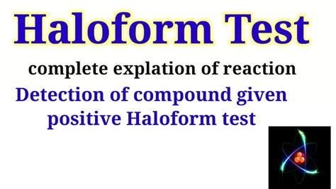 Haloform Reaction/test for carbonyl compound/chloroform/iodoform test ...