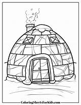 Igloo Coloring Pages Free PDF Printables  Sheets For Kids sketch template