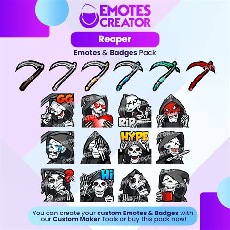 Reaper Emotes&Badges Bundle - Emotes Creator