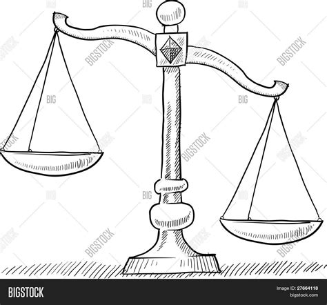 Tipped Scales Drawing Vector & Photo (Free Trial) | Bigstock