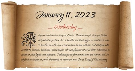 What Day Of The Week Is January 11, 2023?