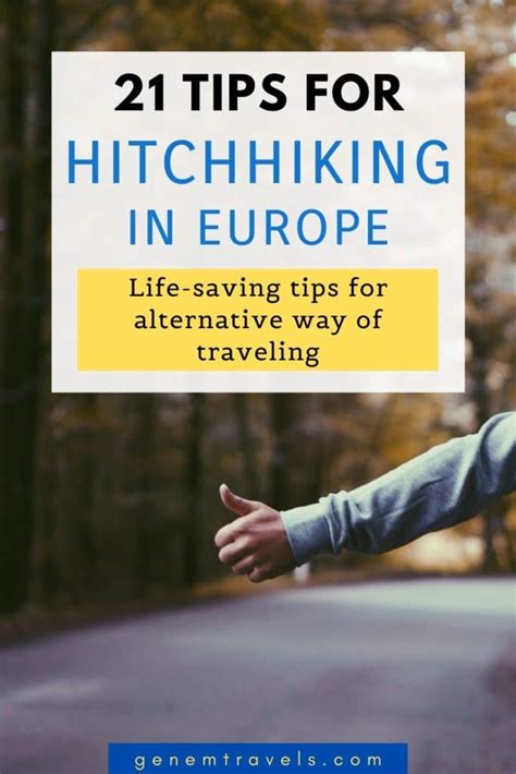 Hitchhiking in Europe - Simple Tips to Get a Lift - GENEM Travels