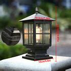 Antique Outdoor Lamp Post Light Fixture Black Lantern Garden Fence Pillar Lamp | eBay