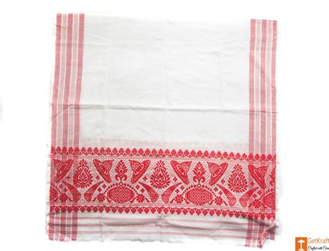 Traditional Handmade Assamese Gamosa (#550),assamese,handloom,tra