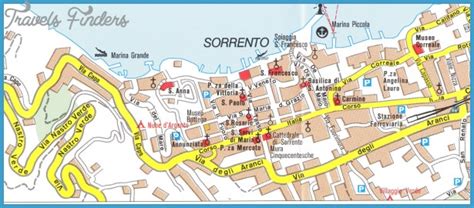 Sorrento Map - TravelsFinders.Com