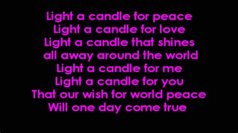 Light A Candle For Peace With Lyrics On Screen - YouTube