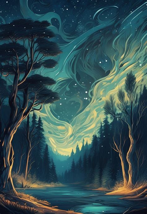 Download Forest, River, Night. Royalty-Free Stock Illustration Image ...