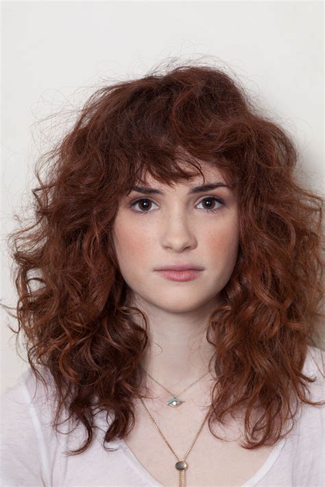 Long russet curls #AlexHS #TonyKelley #MichaelGordon Curly Hair Fringe, Layered Curly Hair ...