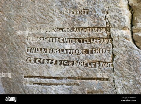 Inscription at roman ruins at Saintes, Charente Maritime, France Stock Photo - Alamy