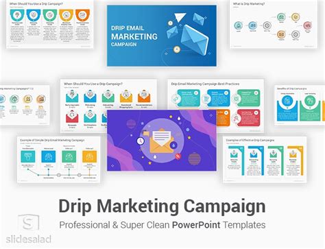 Drip Marketing Campaign PowerPoint Template - SlideSalad