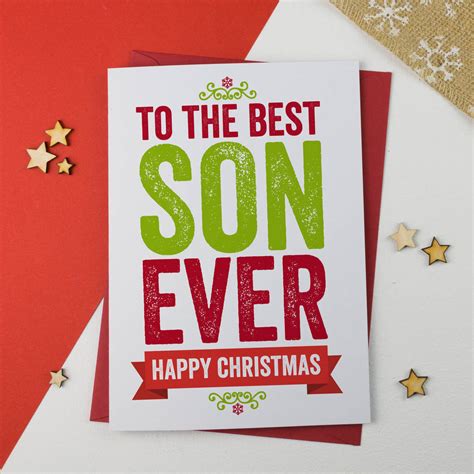 Best Son Ever Christmas Card By A is for Alphabet