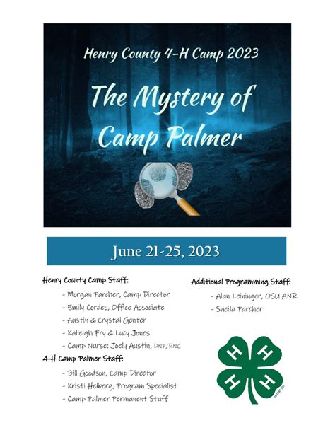 2023 CAMP INFORMATION! | 4-H News & Notes