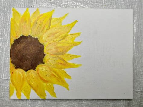 Easy Acrylic Sunflower Painting