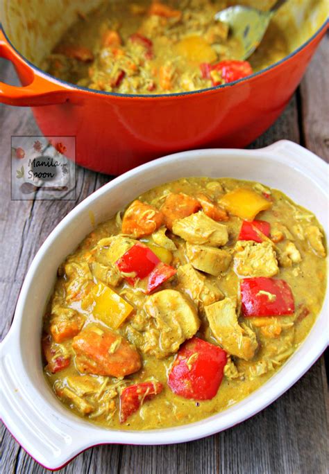 recipe for chicken curry with coconut milk filipino style