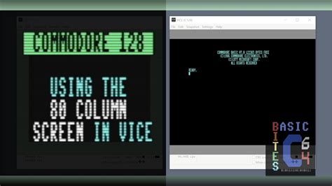 Using 80 Columns in VICE Commodore 128 Emulator - YouTube