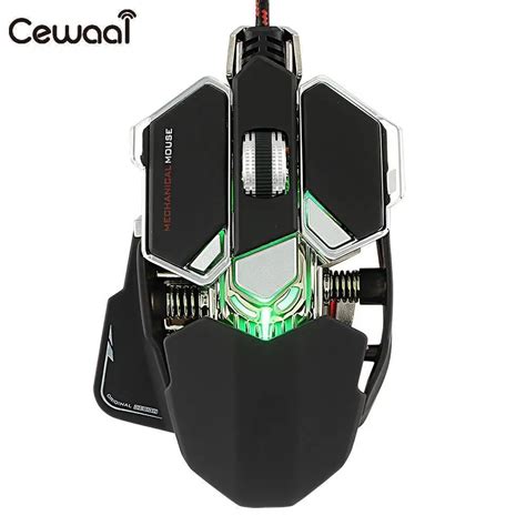 2018 Hot Sale Mechanical Mouse 4800 DPI Professional Adjustable Optical 10 Buttons Gaming USB ...