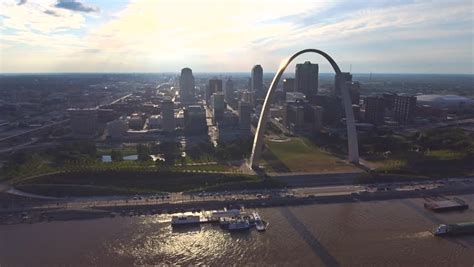 st louis arch skyline aerial 6 Stock Footage Video (100% Royalty-free ...