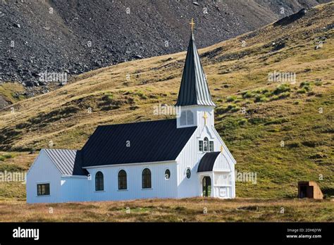 Norwegian Anglican Church (known as Whales Church or Grytviken Church), Grytviken, South Georgia ...