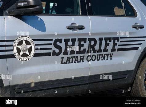 Moscow, ID, USA - May 23, 2023; Latah County Sheriff patrol car name ...