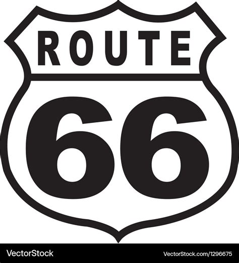 Route 66 Royalty Free Vector Image - VectorStock