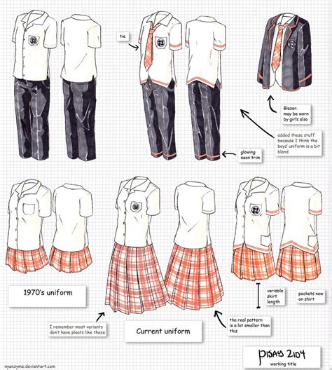 Uniform designs for the PSHS manga/webcomic by nyanzyme on DeviantArt