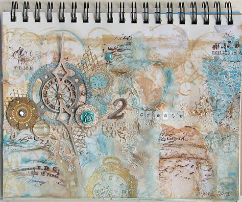 Scraps of Elegance: Time 2 Create (Art Journal Page)