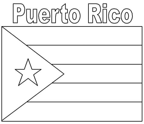 Dibujos de Bandera de Puerto Rico Sencilla para Colorear para Colorear ...