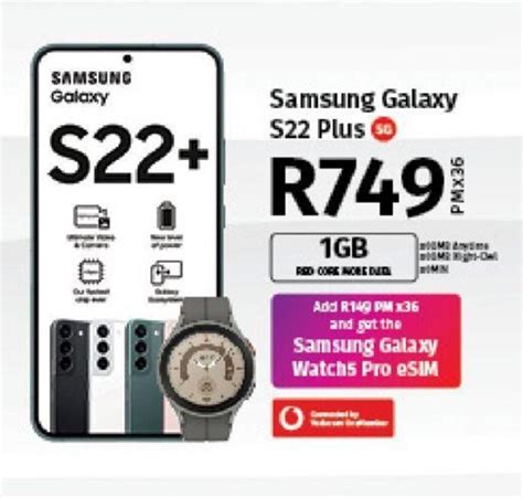 Samsung Galaxy S22+ 5G offer at Vodacom