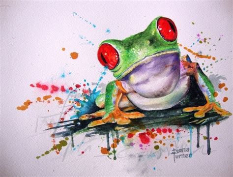 Items similar to Frog Watercolor Painting Original Limited Edition Giclee Print from my original ...