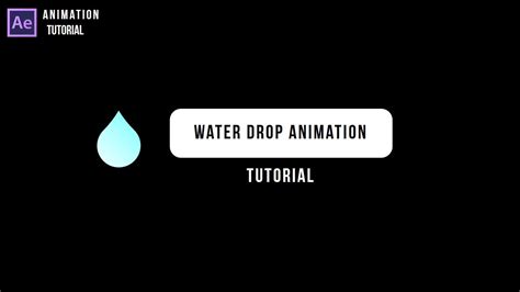 After Effects Tutorial - Water Drop Animation Tutorial - YouTube