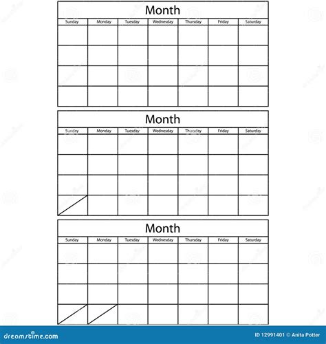 Printable Blank 3 Month Calendar | Labb by AG