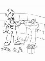 Plumber coloring Pages sketch template