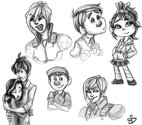 Wreck it Ralph Sketches 2 by Redundantthoughts on DeviantArt