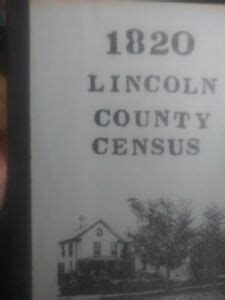 1820 Lincoln County North Carolina Census, history genealogy | eBay